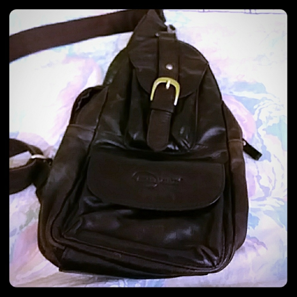 Brown Distressed Leather mini backpack